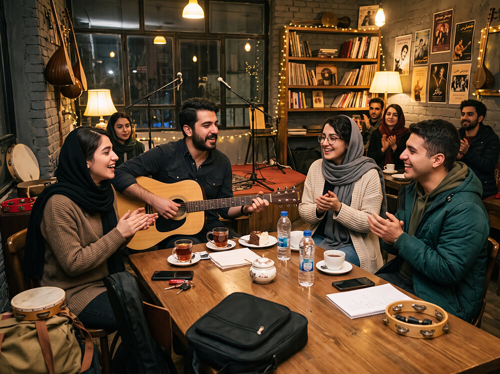 شب موسیقی زنده و کارائوکه